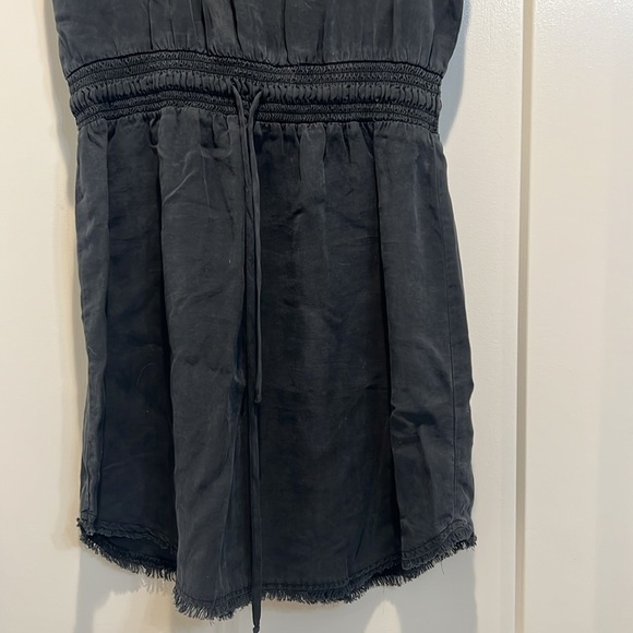 Bella Dahl Soraida smocked frayed black dress size medium. - Picture 3 of 9